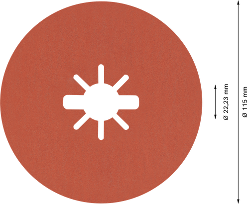 Disco de fibra Bosch EXPERT R782 Prisma Ceramic X-LOCK 115 mm.